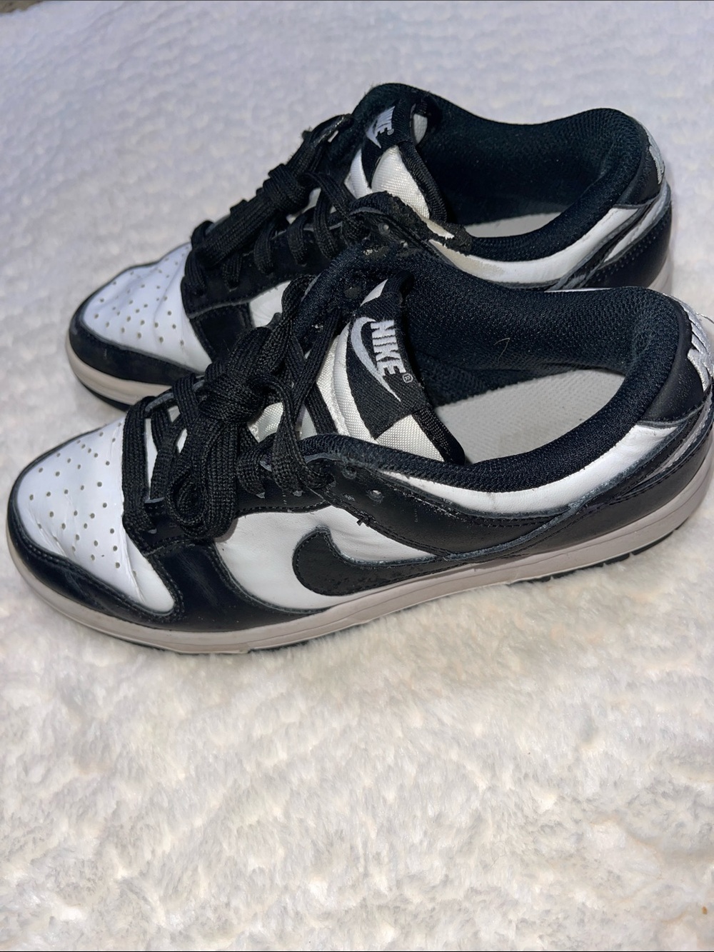 Nike Dunk Black and White Low-Top Sneakers - Picture 3 of 11